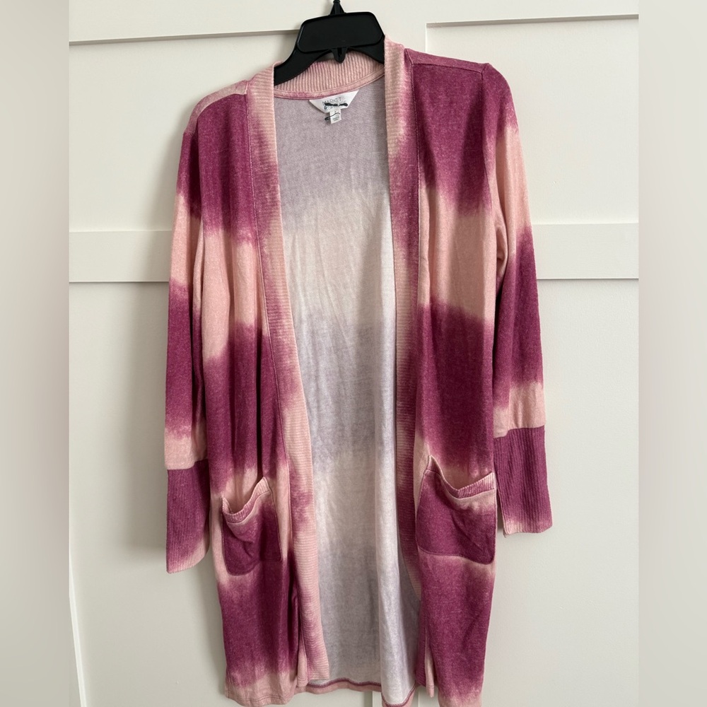 Women's Tie-Dye Open Front Cardigan